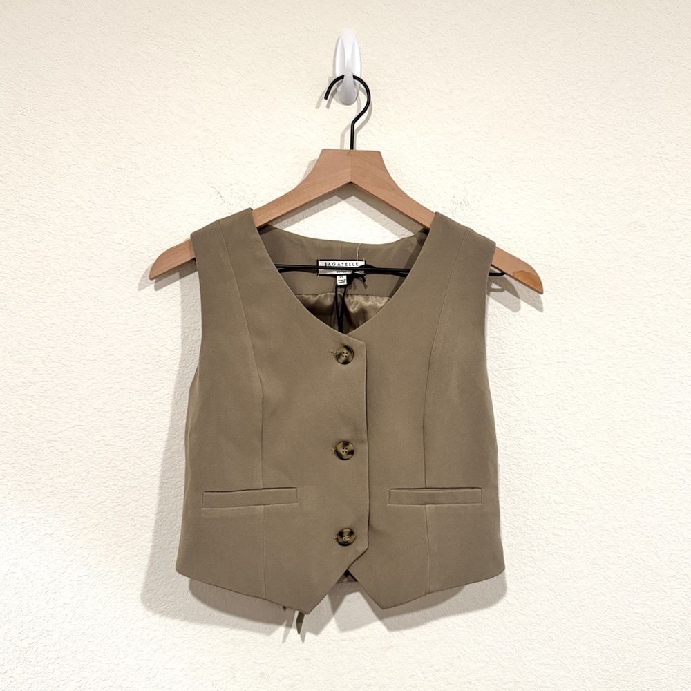 Bagatelle Button-Down Vest Top